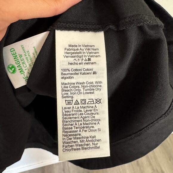 J.Crew Classic Broken-In Short Sleeve Crewneck Tee Mens L Black Pullover Cotton - Picture 5 of 6